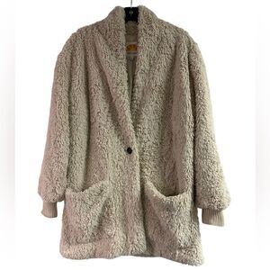 C&C California Beige Sherpa Faux Fur Jacket Size XL